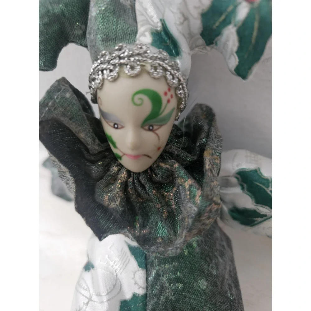 Sugar Loaf Classiques Harlequin Jester‎ Christmas Dolls - Set Of 2